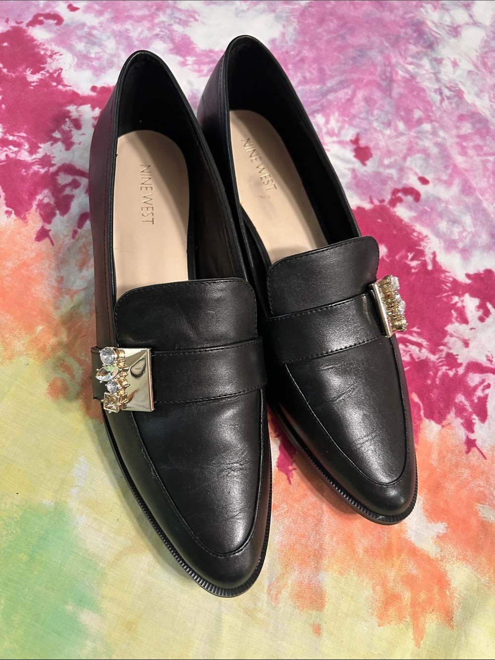 Nine West west lake embellished loafers size 9.5